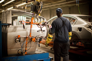 Team members at Nissan plant in Canton, Mississippi, have produced more than two million vehicles in its first decade of operation. Courtesy: Mississippi Development Authority