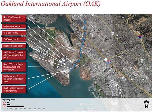 Oakland International Airport (OAK)	– Oakland's cargo volumes will remain steady into 2015, while the greater industrial market is expected to achieve historically tight market conditions.