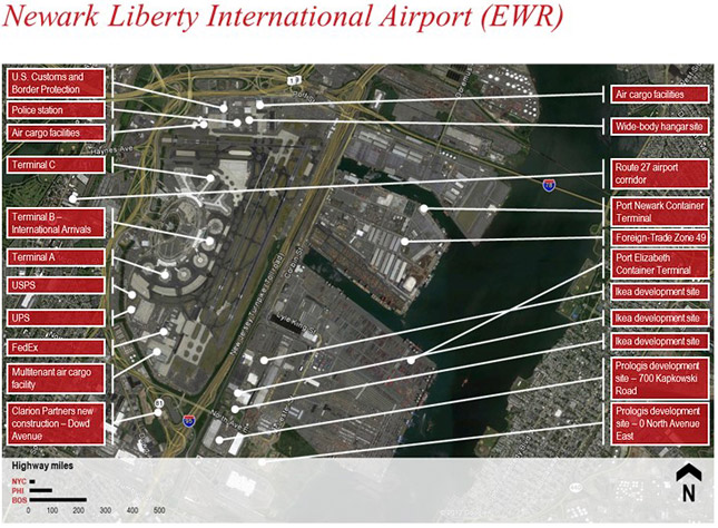 Newark Liberty International Airport (EWR) – EWR's airport-near rents will remain high due to the buildings' proximity to the airport, Port Newark/Elizabeth and New York City.