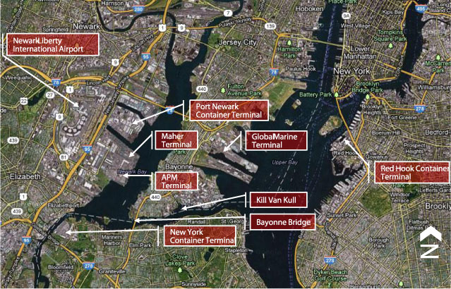 Port of New York / New Jersey: Overall Seaport Index Score: 117.8; Port area market score:102.3; Terminal operating score: 90.5