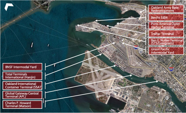 Port of Oakland: Overall Seaport Index Score: 64.5; Port area market score: 41.5; Terminal operating score: 63.5