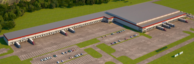 This building in RidgePort Logistics Center is uniquely designed for efficient rail-to-truck transfer of refrigerated cargo.